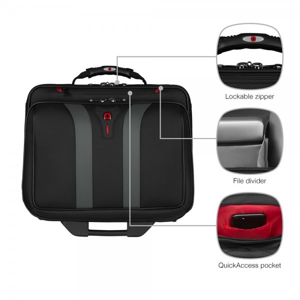 Wenger Granada 15.6" Business-trolley musta
