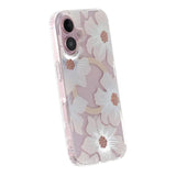 iPhone 17 Kuori Kukkakuvioinen Strassi MagSafe Sininen Violetti