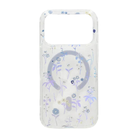 iPhone 17 Pro Max Kuori Kukkakuvio Strassit MagSafe Sininen