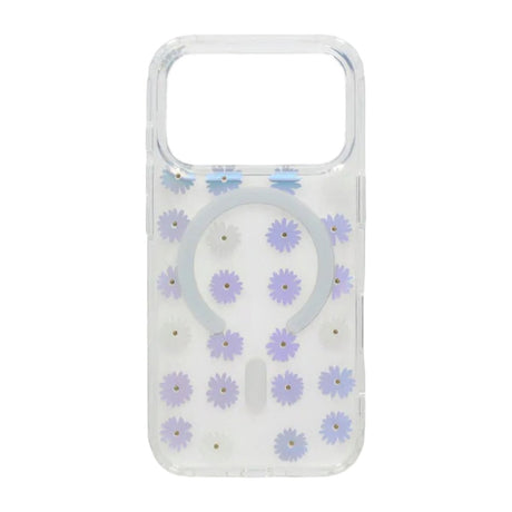 iPhone 17 Pro Max Kuori Kukkakuvio Strassit MagSafe Violetti
