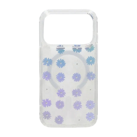 iPhone 17 Pro Max Kuori Kukkakuvio Strassit MagSafe Violetti