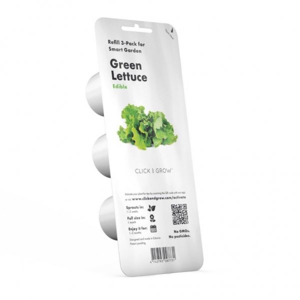 Click and Grow Smart Garden täyttöpakkaus 3 kpl - Lehtisalaatti