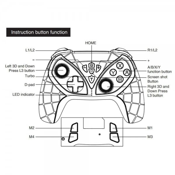 Ipega Mukava Langaton Peliohjain Nintendo Switchille/PC:lle/PS3:lle