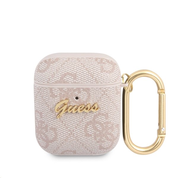 Guess AirPods (1/2) Kuori 4G Script Roosa