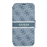 Guess iPhone 13 Pro -kotelo Printed Stripe, sininen