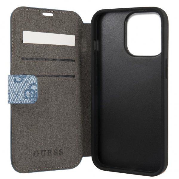 Guess iPhone 13 Pro -kotelo Printed Stripe, sininen