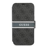 Guess iPhone 13 Pro Fodral Printed Stripe Grey