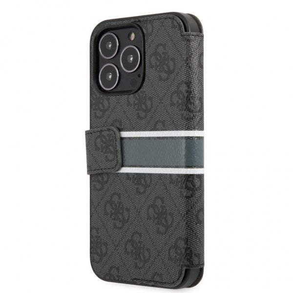 Guess iPhone 13 Pro Fodral Printed Stripe Grey