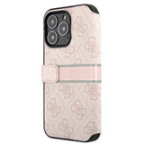 Guess iPhone 13 Pro Suojakuori Printed Stripe Rosa