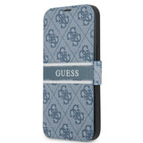 Guess iPhone 13 -kuori, painettu raita, sininen