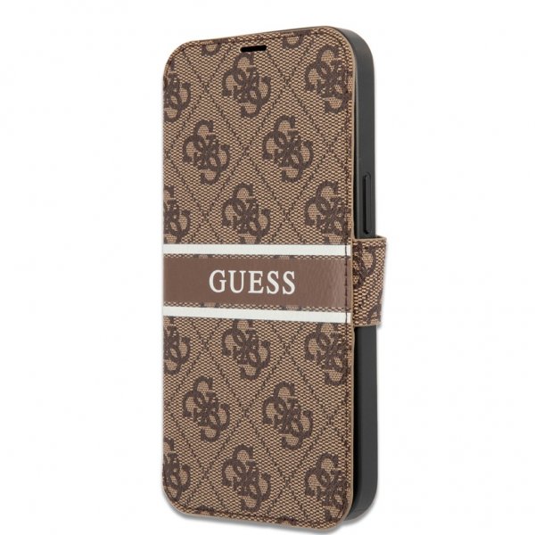 Guess iPhone 13 suojakuori Printed Stripe ruskea