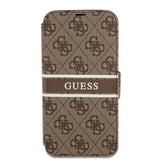 Guess iPhone 13 suojakuori Printed Stripe ruskea