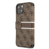 Guess iPhone 13 suojakuori Printed Stripe ruskea