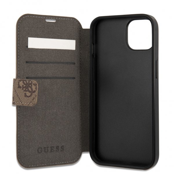 Guess iPhone 13 suojakuori Printed Stripe ruskea