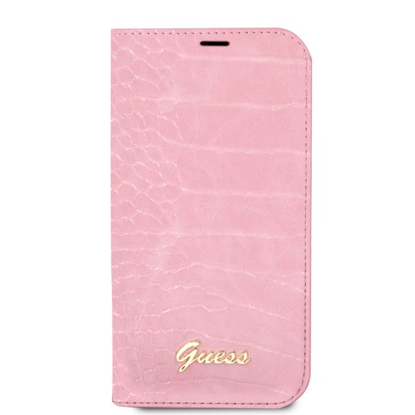 Guess iPhone 14 Pro suojakuori Croco Pinkki