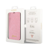 Guess iPhone 14 Pro suojakuori Croco Pinkki