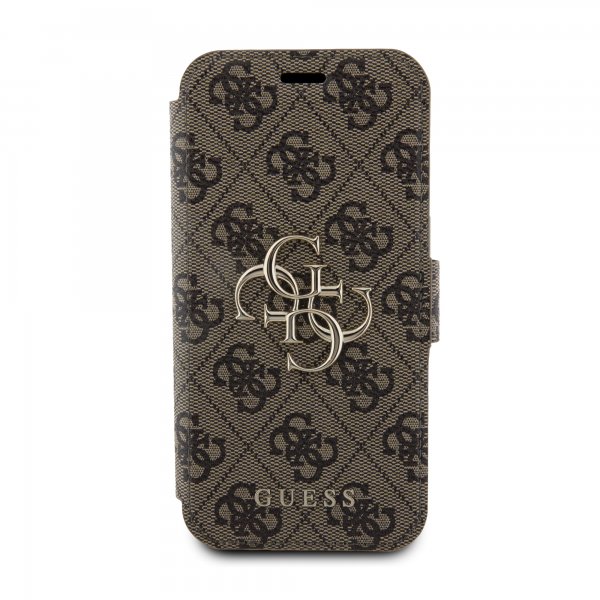 Guess iPhone 15 Pro Kotelo 4G Logo Ruskea