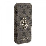 Guess iPhone 15 Pro Kotelo 4G Logo Ruskea