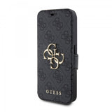 Guess iPhone 15 Pro Kotelo 4G Logo Harmaa