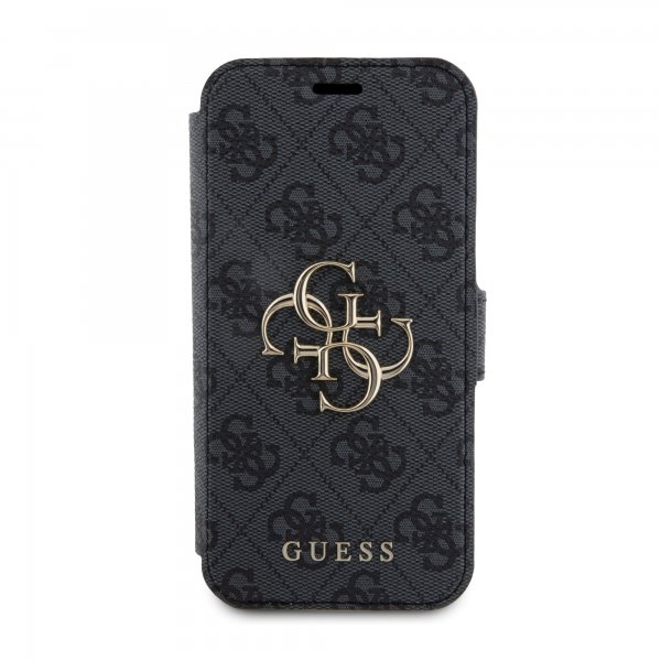 Guess iPhone 15 Pro Kotelo 4G Logo Harmaa