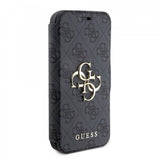 Guess iPhone 15 Pro Kotelo 4G Logo Harmaa