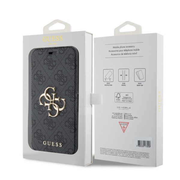 Guess iPhone 15 Plus Suojakuori 4G Logo Harmaa