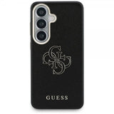 Guess Samsung Galaxy S26 Kuori 4G Logo Grained Musta