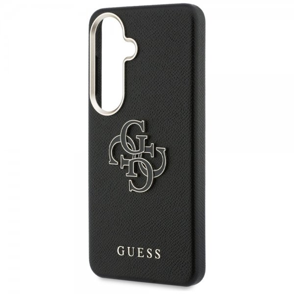 Guess Samsung Galaxy S26 Kuori 4G Logo Grained Musta