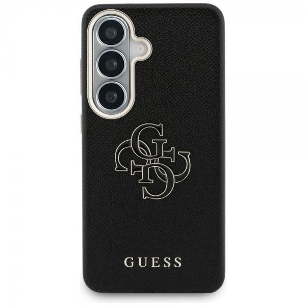 Guess Samsung Galaxy S26 Plus Kuori 4G Logo Grained Musta