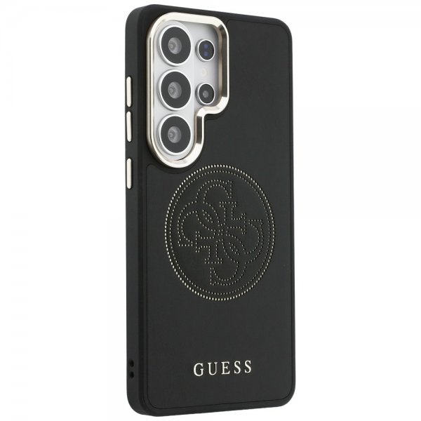 Guess Samsung Galaxy S26 Ultra Kuoret Perforated Logo MagSafe Musta