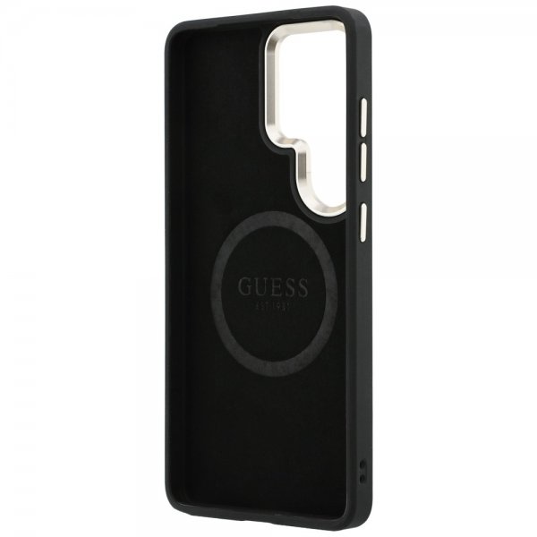 Guess Samsung Galaxy S26 Ultra Kuoret Perforated Logo MagSafe Musta