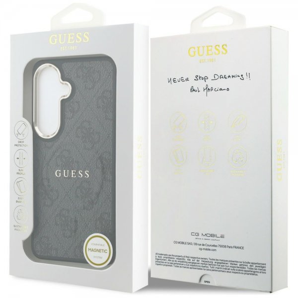 Guess Samsung Galaxy S26 Plus -kuori 4G Embossed MagSafe Musta