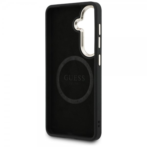 Guess Samsung Galaxy S26 Kuori Saffiano Peony MagSafe Musta