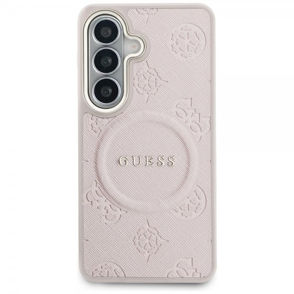 Guess Samsung Galaxy S26 Plus -kuori Saffiano Peony MagSafe, pinkki