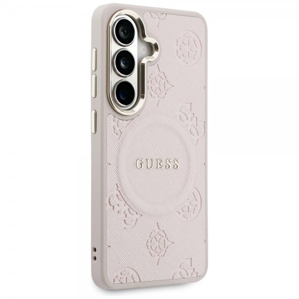 Guess Samsung Galaxy S26 Plus -kuori Saffiano Peony MagSafe, pinkki