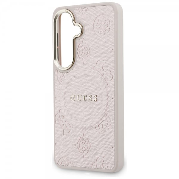 Guess Samsung Galaxy S26 Plus -kuori Saffiano Peony MagSafe, pinkki