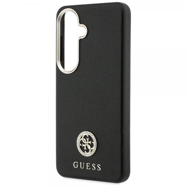 Guess Samsung Galaxy S26 Kuori Rhinestone Logo MagSafe Musta