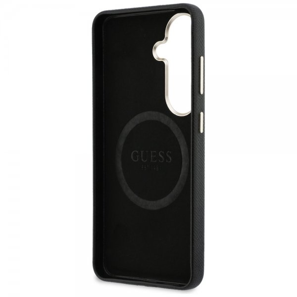 Guess Samsung Galaxy S26 Kuori Rhinestone Logo MagSafe Musta