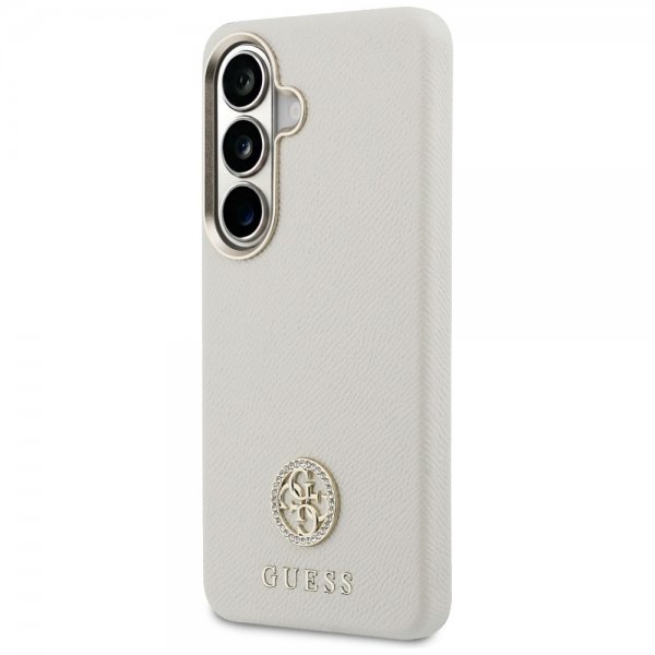 Guess Samsung Galaxy S26 Plus Kotelo Timanttikuvioitu Logo MagSafe Beige