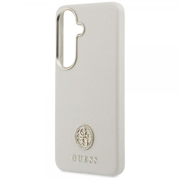 Guess Samsung Galaxy S26 Plus Kotelo Timanttikuvioitu Logo MagSafe Beige