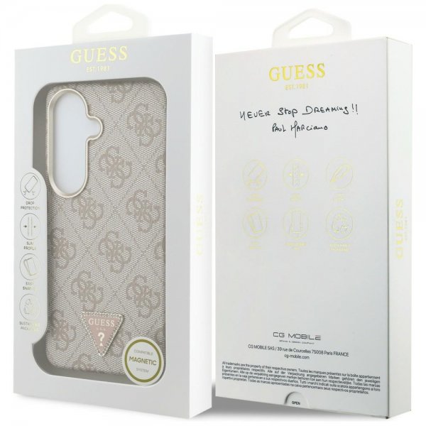 Guess Samsung Galaxy S26 Kuoret 4G Triangle MagSafe Pinkki