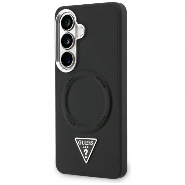 Guess Samsung Galaxy S26 Kuori Triangle Logo Kohokuvioitu MagSafe Musta