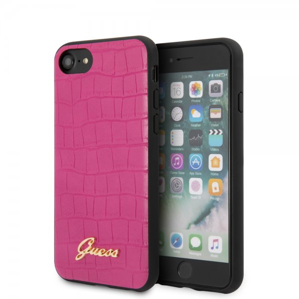 Guess iPhone 7/8/SE Kuori Croco Magenta