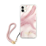 Guess iPhone 11 -suojakuori Marble Rosa