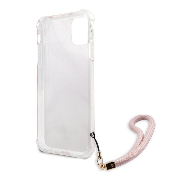 Guess iPhone 11 -suojakuori Marble Rosa