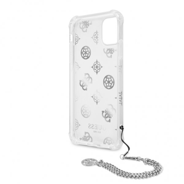 Guess iPhone 11 -suojakuori, Chain Peony Silver