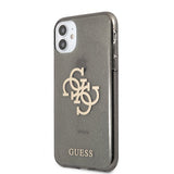 Guess iPhone 11 -suojakuori, täynnä glitteriä, musta