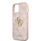 Guess iPhone 12/iPhone 12 Pro Kuori Metallilogo Roosa