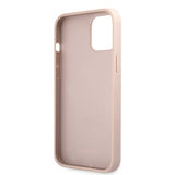 Guess iPhone 12/iPhone 12 Pro Kuori Metallilogo Roosa