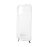 Guess iPhone 12/iPhone 12 Pro Suojakuori Chain & Script Silver Clear